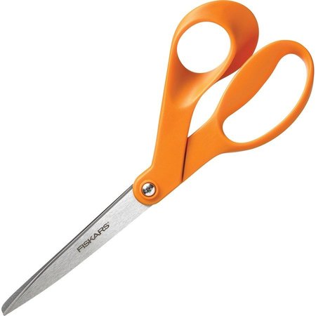 FISKARS Scissors, Bent, 8", Orange FSK1945101045